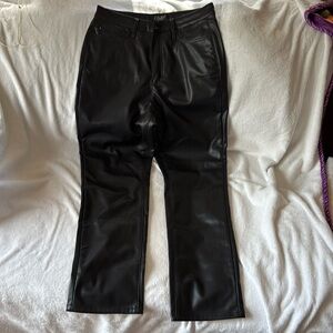 Judy blue says 11/34 leather straight leg pants